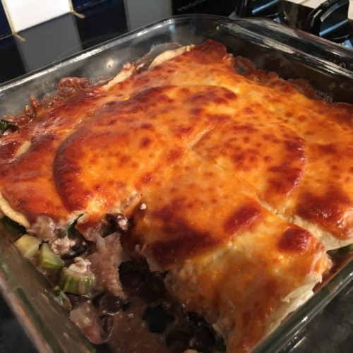 Summer Squash and Black Bean Casserole