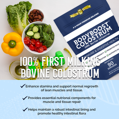 BodyBoost Premium Whole Colostrum 4-6 hours milking 30% Minimum IgG