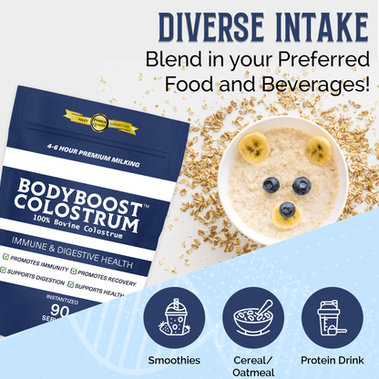 BodyBoost Premium Whole Colostrum 4-6 hours milking 30% Minimum IgG